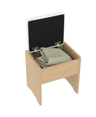 43.5" Fluted Makeup Vanity Desk with Mirror, Lights, 10 Drawers, 2 Cabinets, Stool