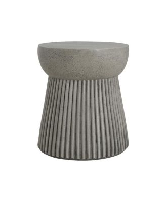 Hourglass Outdoor Side Table with Striped Base