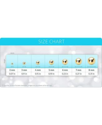 Solid 950 Platinum Classic Ball Stud Earrings 3mm -6mm 3x3mm Wide Ball Earring