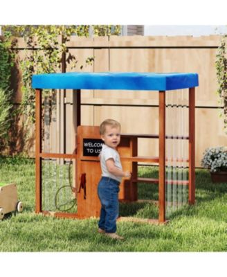 Kids Gas Station Playhouse with Refueling Guns for Ages 3