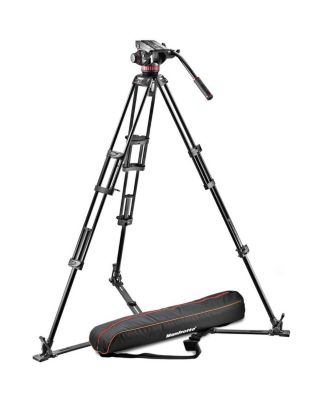 546GB 3-Section Aluminum Twin Leg Tripod with 502 Fluid Video Head and Ground Spreader
