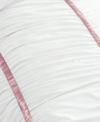 Amelie Velvet Bows Ruched 3-Pc. Comforter Set, Full/Queen