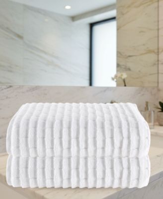 Subway Tile Textured Cotton 2-Pc. Bath Sheet Set