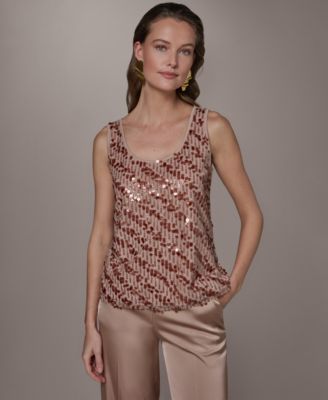 Women's Scoop Neck Mesh Cami Top