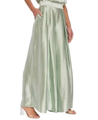 Women's Wide-Leg Solid Pants