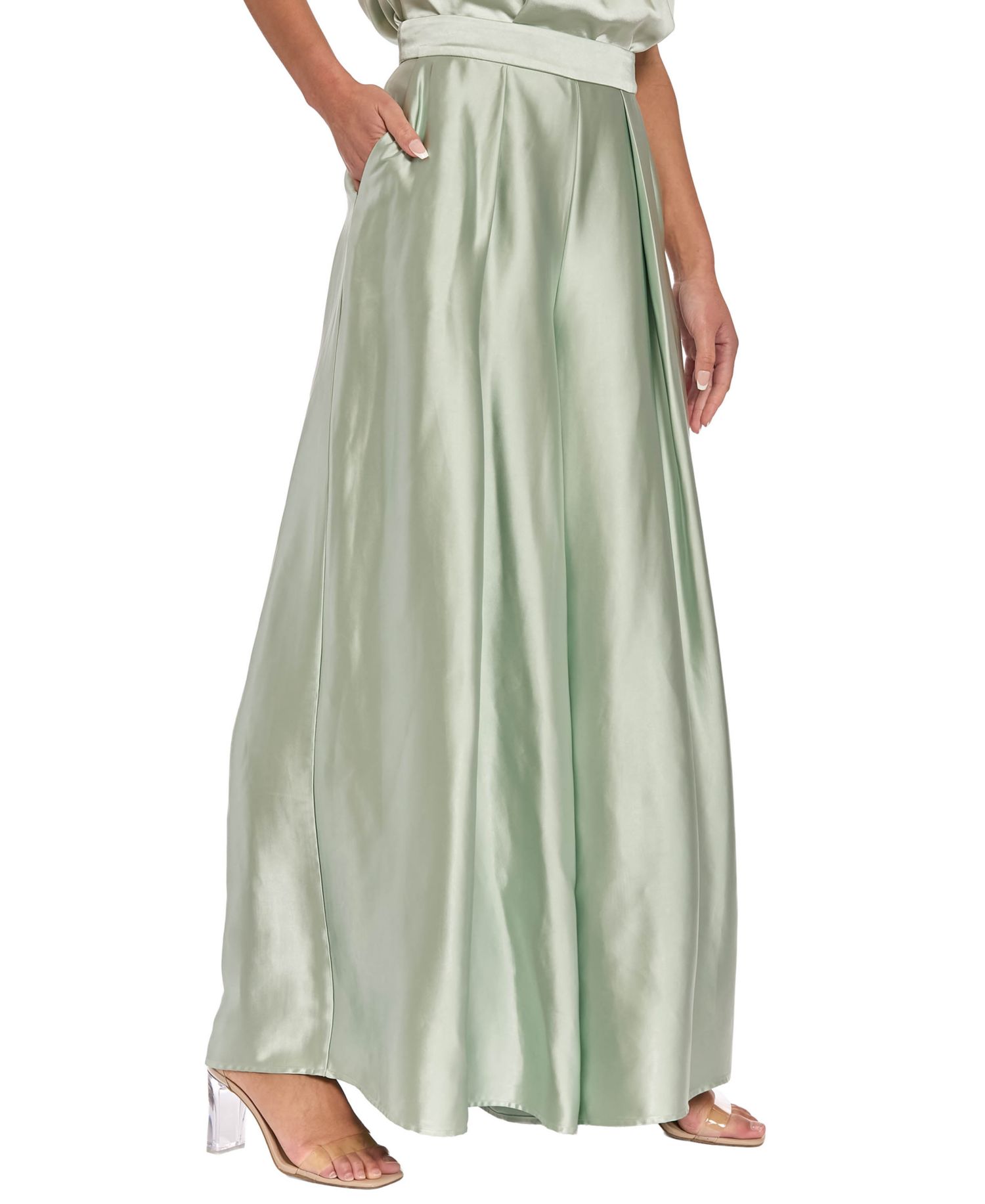 Women's Wide-Leg Solid Pants