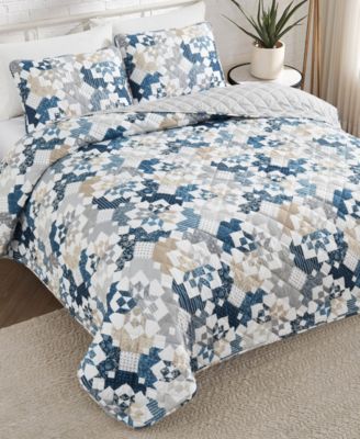 Serra Patch Reversible 3-Pc. Quilt Sets, Full/Queen