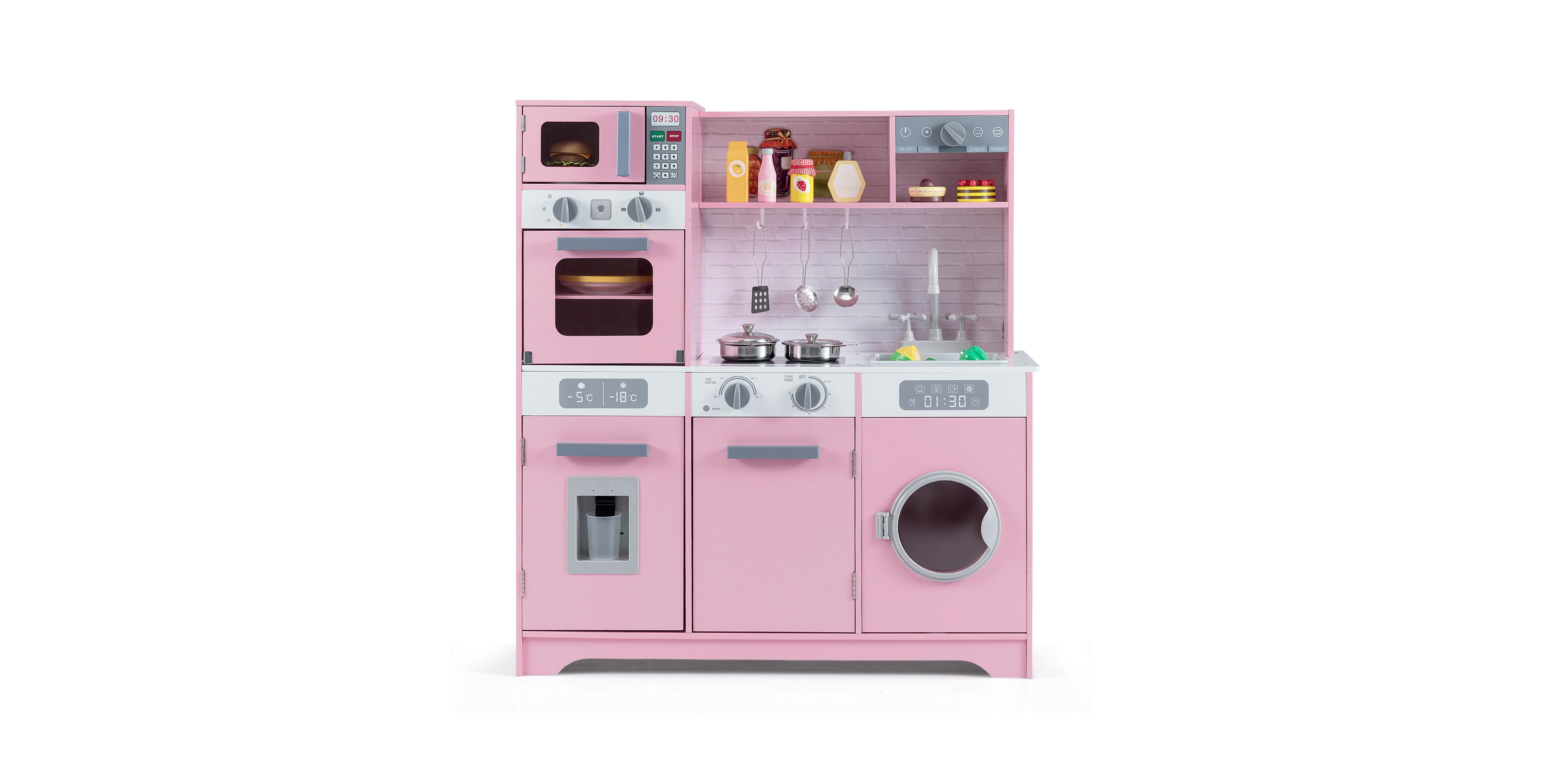 Pretend Play Kitchen Toy Set with Accessories Real Lights and Sounds for Interactive Fun