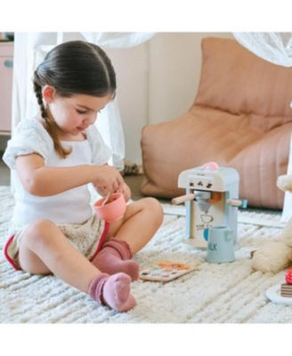 Play Kitchen Accessories – Children’s Coffee Maker: Wooden Kids Play Coffee Maker Set