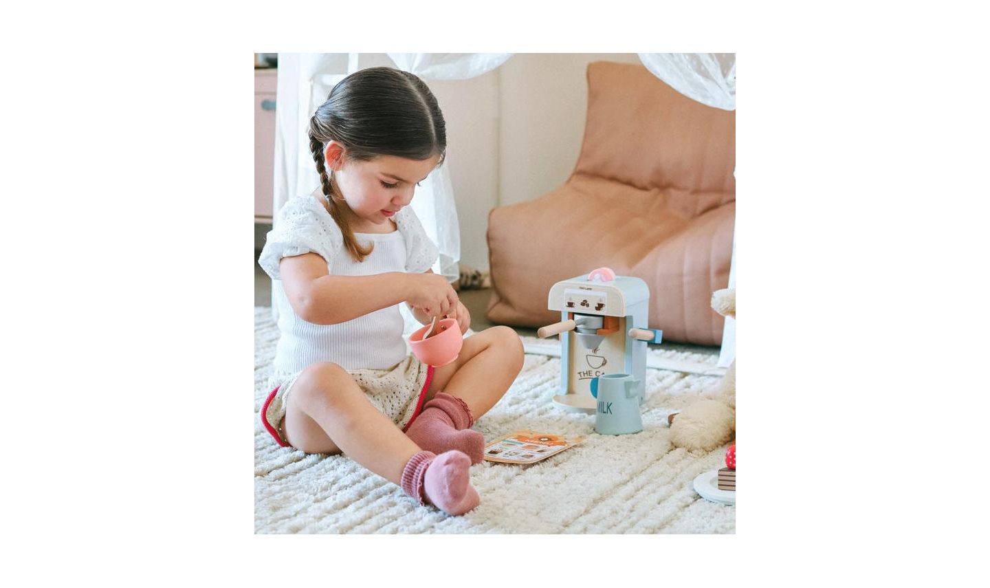 Детские игрушки Tiny Land Wooden 11-Piece Coffee Maker Set, Ages 3+ — фото 4