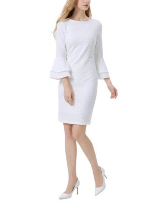 Women's Long-Sleeve Dress with Bell Cuffs