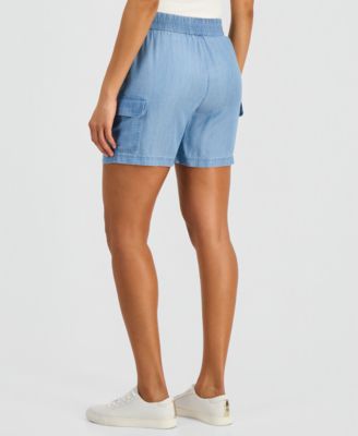 Women's Chambray Cargo Shorts