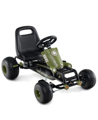 Kids Pedal Go Kart with Steering Wheel and Gear Shifter and Handbrake