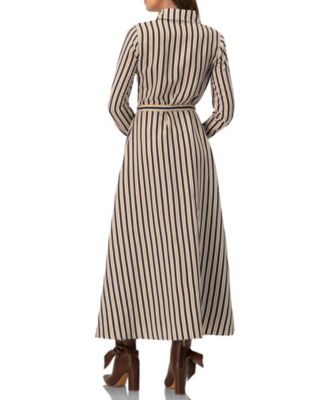 Women's Long Striped Shirt Dress