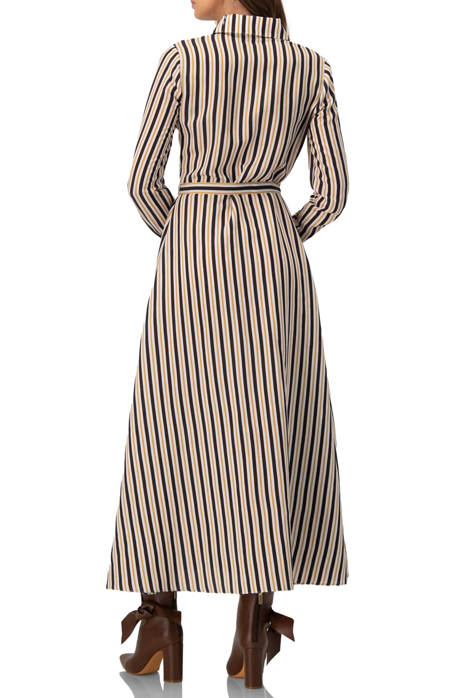 Women's Long Striped Shirt Dress