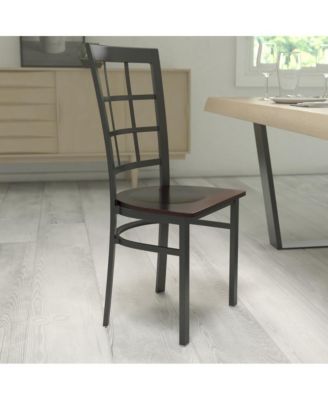 Window Back Metal Restaurant Dining Chair