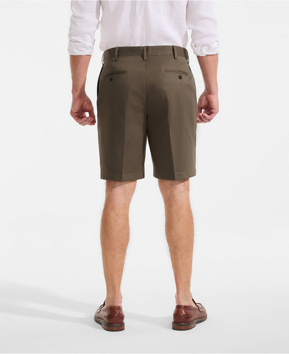 Lands' End Men's No Iron 9" Comfort Waist Plain Front Chino Short