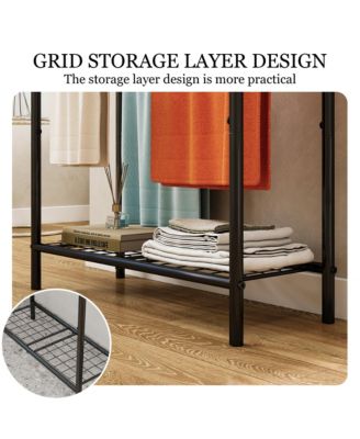 3 Tier Metal Towel Rack, Freestanding Towel Holder with Mesh Shelf, Display Rack for Bedroom, Bathroom