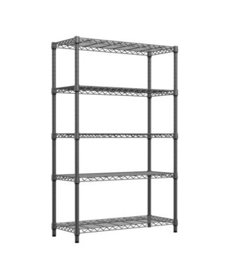 5-Tier Utility Shelving Unit, Steel Storage Organizer Wire Rack, 1750 LBS Capacity for Garage, Home