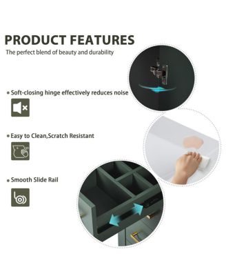 30" Freestanding Bathroom Vanity with Ceramic Sink, 3 Drawers & Soft Closing Doors, Modern Storage Cabinet