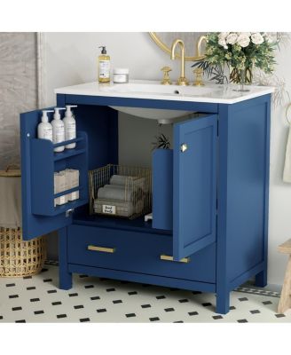 30" Bathroom Vanity with Sink, Solid Wood Cabinet & Soft Close Doors, Drawer Storage for Modern Bathrooms