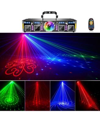 5-in-1 Magic Ball Party Light - Laser Projector with 96 Patterns, UV, Strobe & RGB Wash