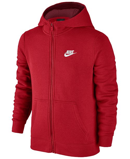 Nike Full-Zip Club Hoodie, Big Boys & Reviews - Coats & Jackets - Kids ...