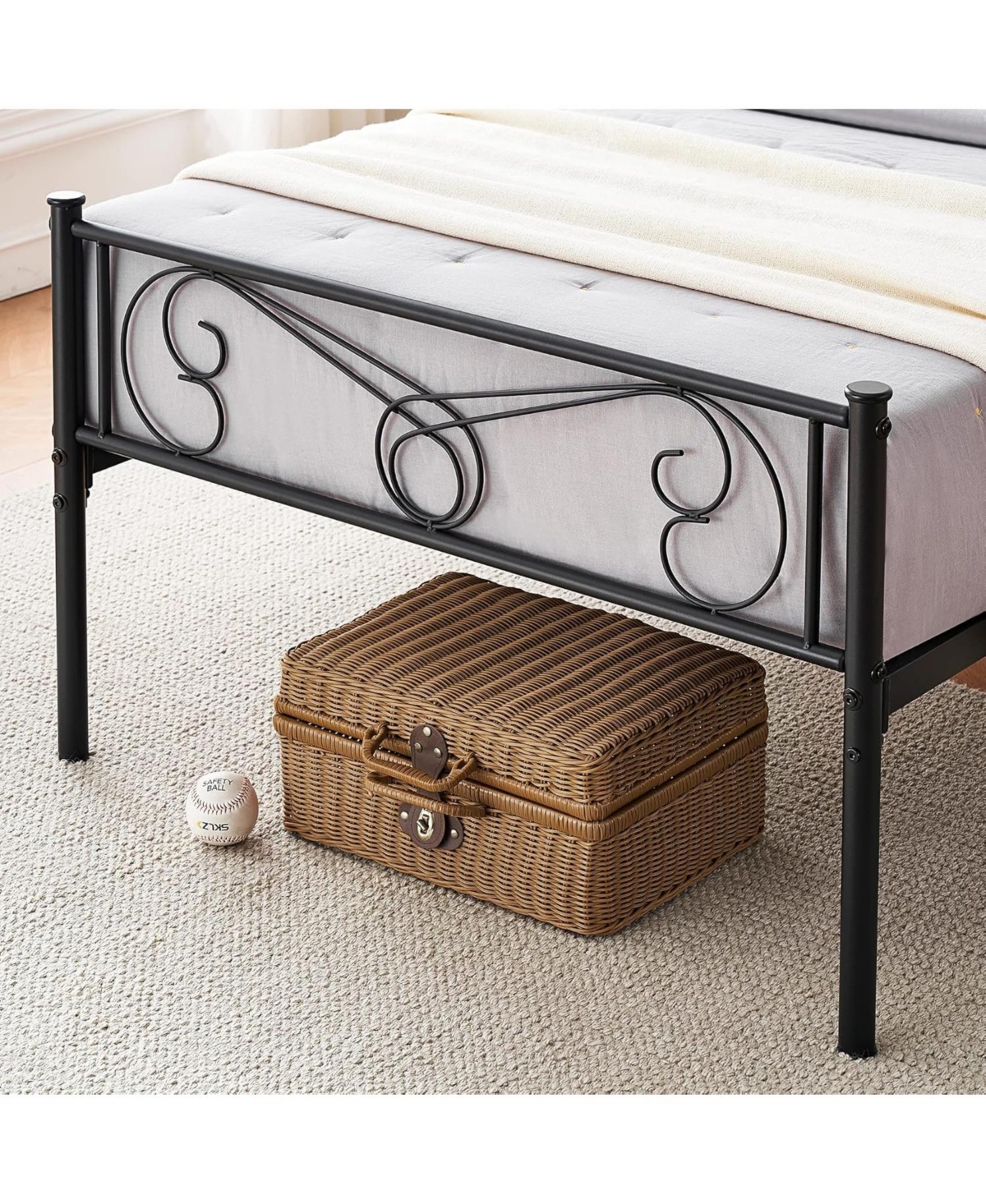 gaomon Bed Frames for Kids, Metal Frame with Headboard & Footboard, Platform Frame, Heavy Duty Slats Support, No Box Spring