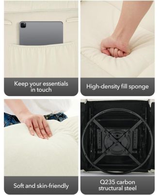 Oversized Recliner Chair for Adults with 360° Swivel & Rocking Function, Soft Chenille Upholstery, Extra Wide Manual Recliner Sofa