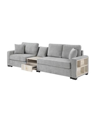  Modern  Modular Upholstered 3-Seater Sofa Couch with Storage