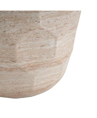 Outdoor/Indoor Lightweight Concrete Side Table,Travertine Finish