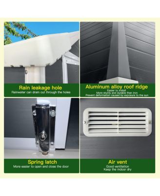 Streamdale  Furniture Plastic Outdoor Storage Shed with Lockable Door