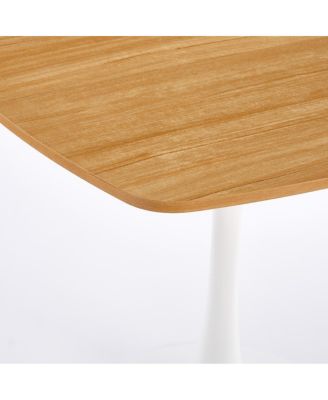 5pcs Dining Set, Metal Leg Table, Mid-Century Dining Table for 4-6 People