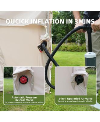 4 Season Inflatable Camping Tent, Waterproof, Windproof, Skylight, Mesh