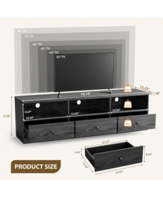 70" TV Stand with Storage Drawer, Entertainment Center for TVs up to 80", Modern TV Stands for Living Room