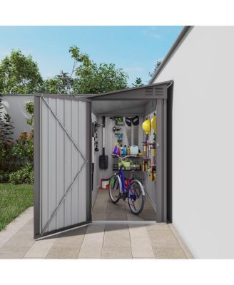Durable Galvanized Steel Outdoor Storage Shed with Vented Roof