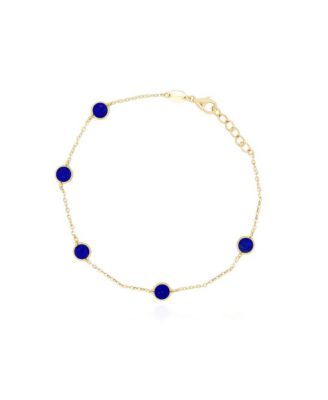 Lapis Bubble Chain Bracelet