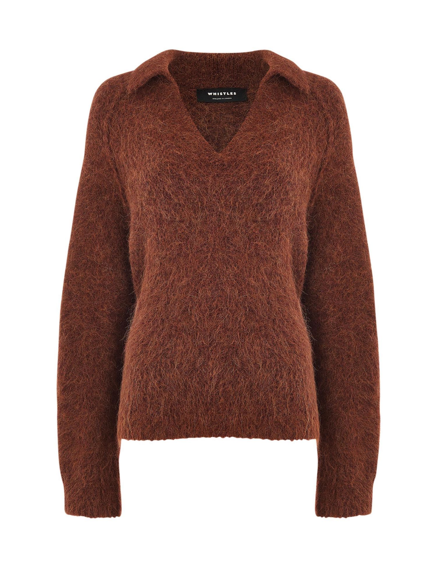 Women's Alpaca Collar Neck Knit Sweater