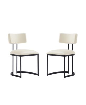 Juno Faux Leather Upholstered Dining Side Chair, Set of 2