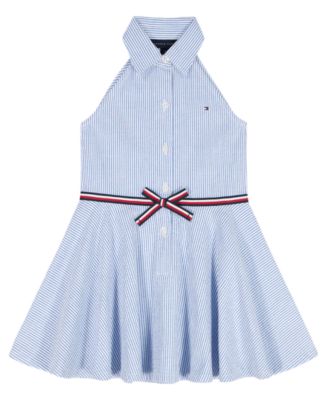 Girls' 2T-6X Ithaca Stripe Halter Polo Dress