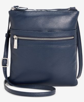 Triple-Zip Pebble Leather Dasher Crossbody
