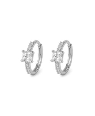 Lila Square-Cut Huggie Hoop Earrings