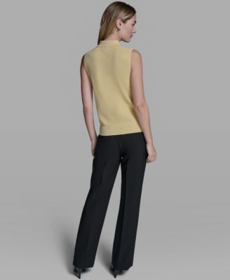 Women's Collared Sleeveless Sweater