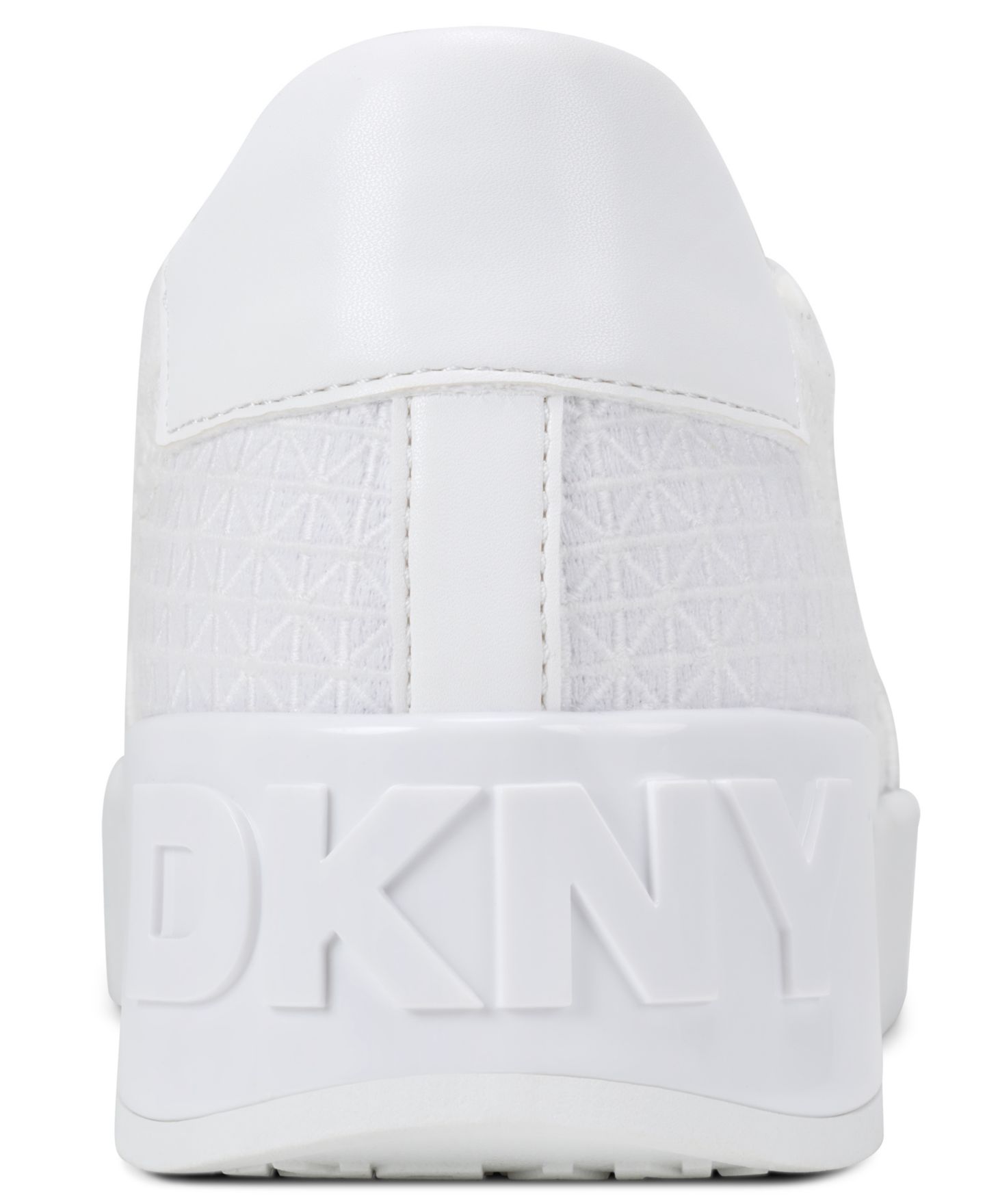 Женские трикотажные кроссовки-слипоны DKNY Marta, цвет: Белый / Жёлтый — фото 3