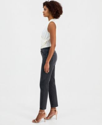 Women's High-Rise Straight Ankle Jeans