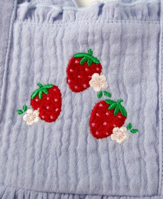 Baby Girls' Strawberry Romper & Headband, 2-Piece Set