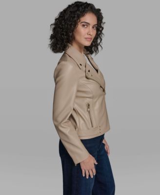 Women's Logo Pin Asymmetrical Moto Jacket