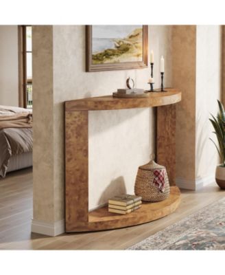 2-Tier Wooden Console Table for Living Room, 47.24" Farmhouse Entryway Table for Foyer