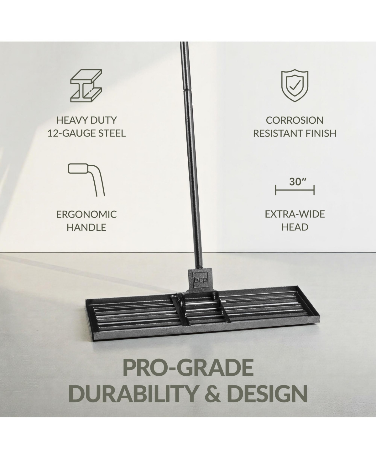 Best Choice Products Lawn Leveling Rake, 30” x 10”, Extra Long 78” handle Heavy Duty Landscape