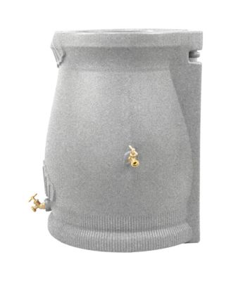 RWURN50-LIG 50 Gallon Rain Saver Wizard Barrel Urn, Light Granite